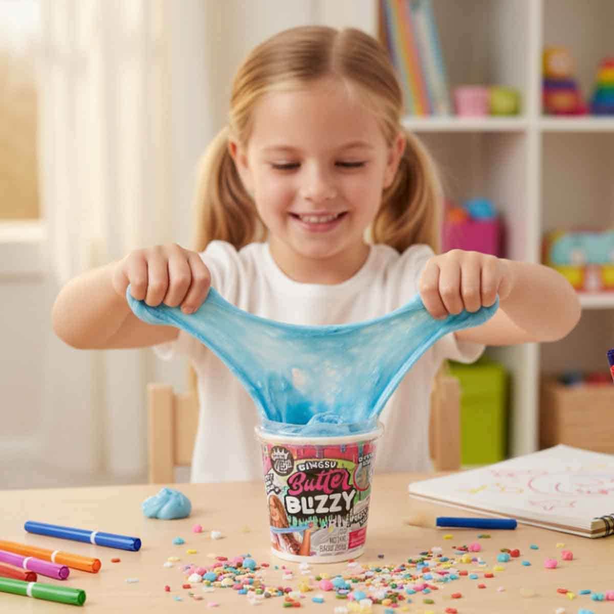 Compound Kings Butter Blizzy Slime with Ily Bracelets Kit & Love Diana Hair Bows Bundle Pack Girls, 5-7 Years