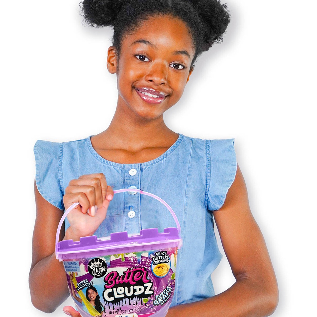 كومباوند كينغز سلايم باتر كلاودز برائحة قطن الحلوى الملونة للجنسين، 5-7 سنوات