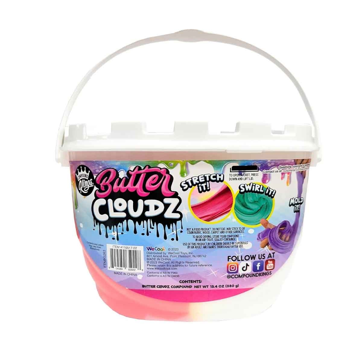 Compound Kings Butter Cloudz Swirls Large Peppermint Twist Slime Unisex, 5-7 Years