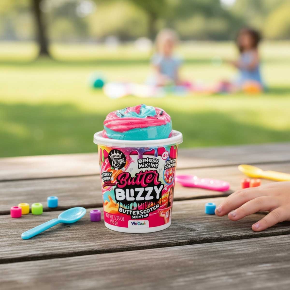 معجون تشكيل كومباوند كينجز بنكهة زبدة الكراميل، مناسب للجنسين، من 5 إلى 7 سنوات