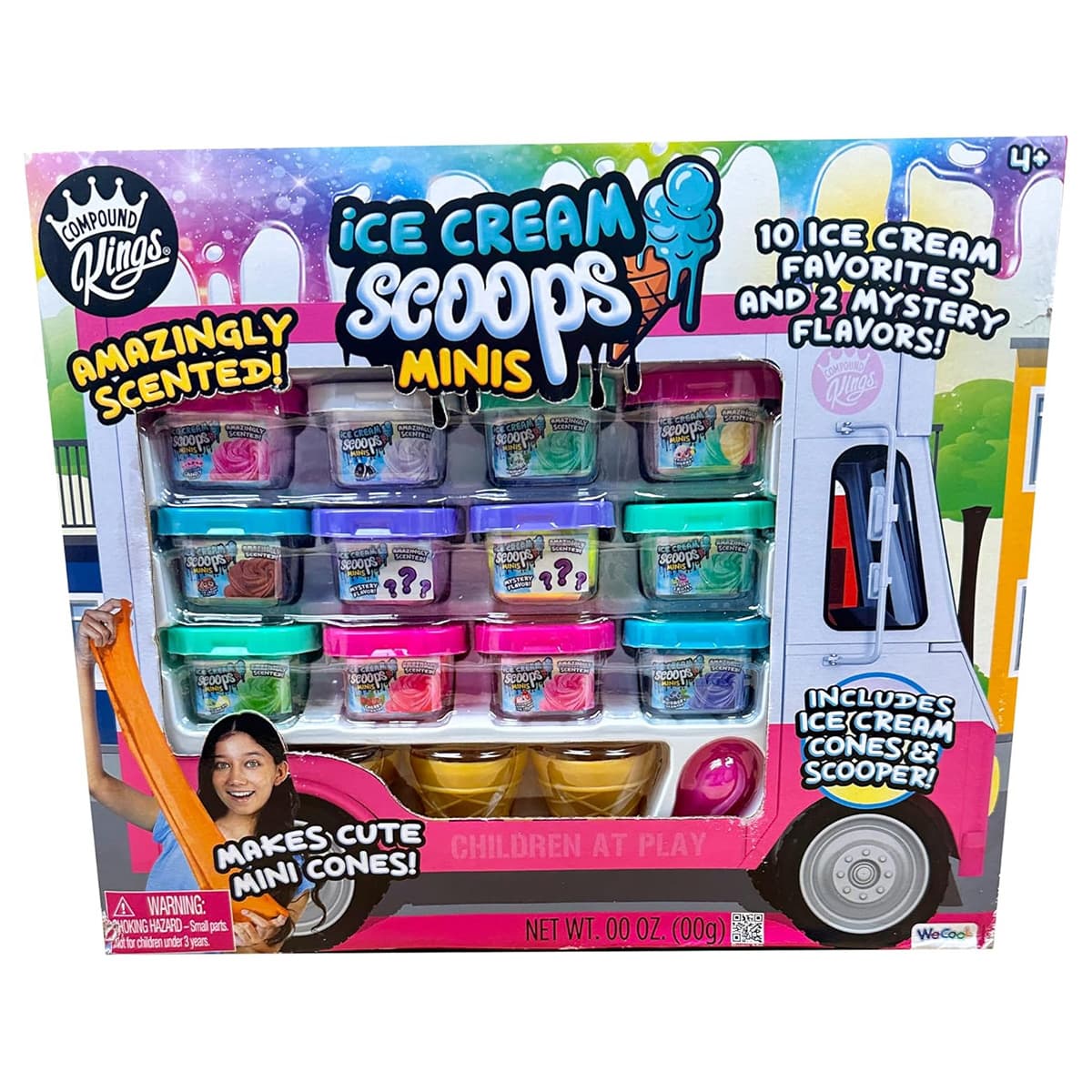 Compound Kings Ice Cream Scoops Minis Slime Truck Unisex, 5-7 Years