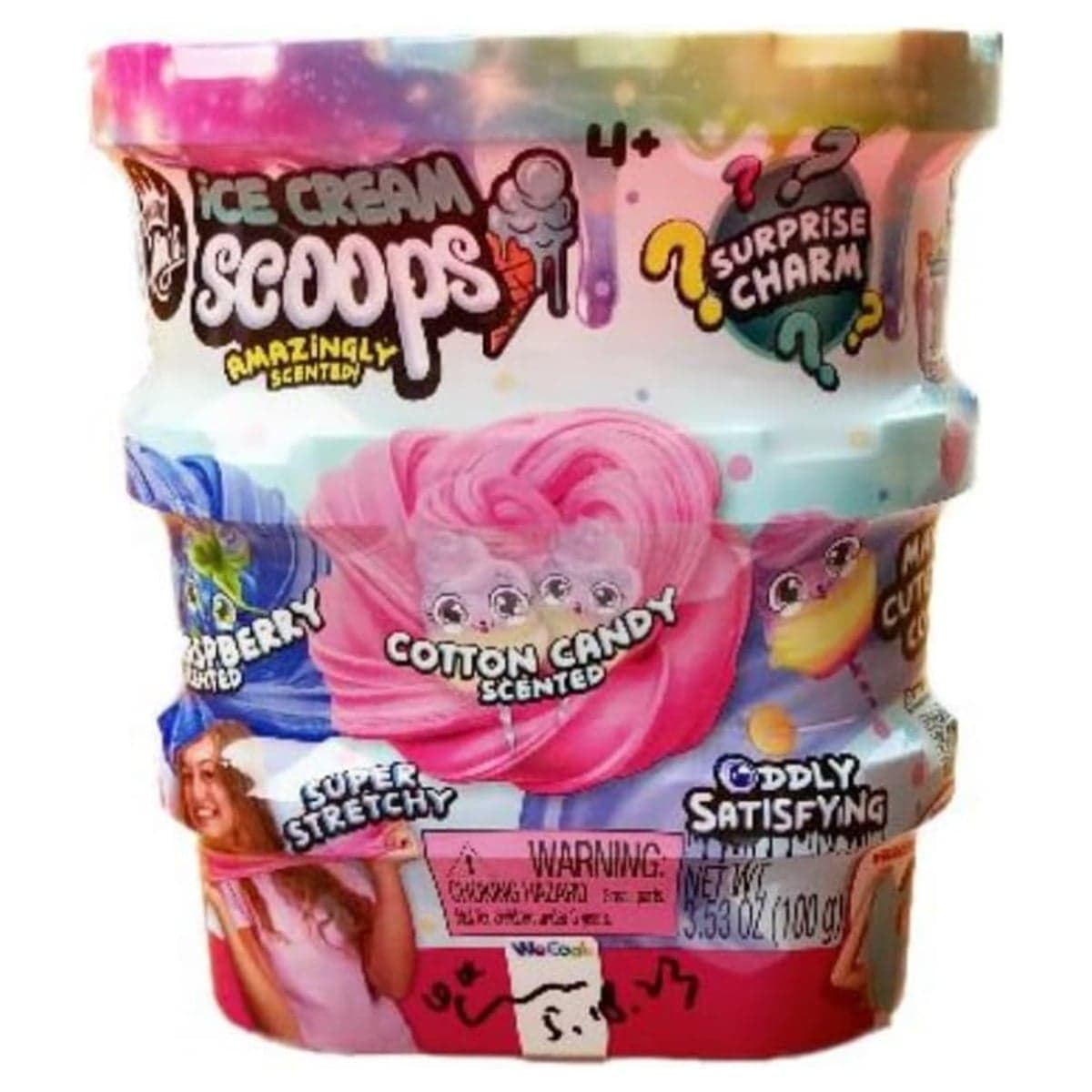Compound Kings Ice Cream Scoops Stack Slime Set Unisex, 5-7 Years, Pack of 3