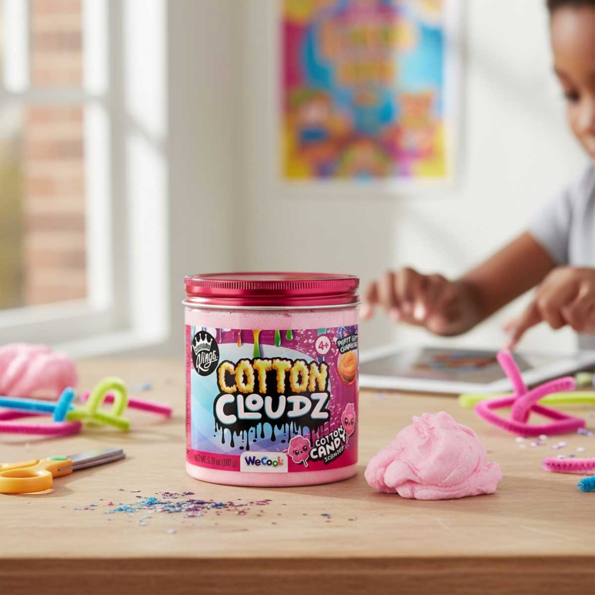 معجون تشكيل كومباوند كينجز بينك كوتون كاندي كوتون كلاودز، للجنسين، من 5 إلى 7 سنوات