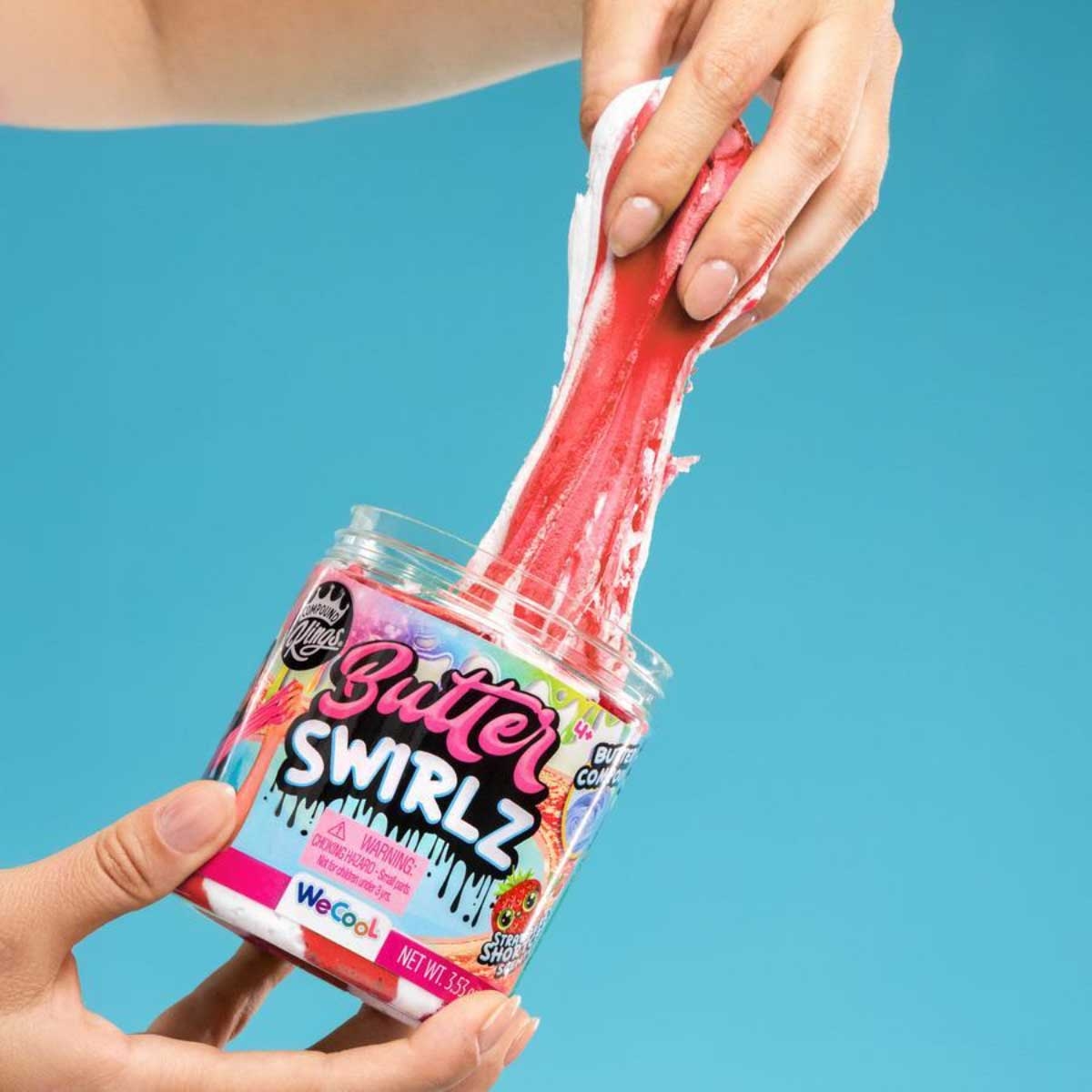 معجون تشكيل كومباوند كينجز بنكهة كعكة الفراولة مع دوامات الزبدة، مناسب للجنسين، من 5 إلى 7 سنوات