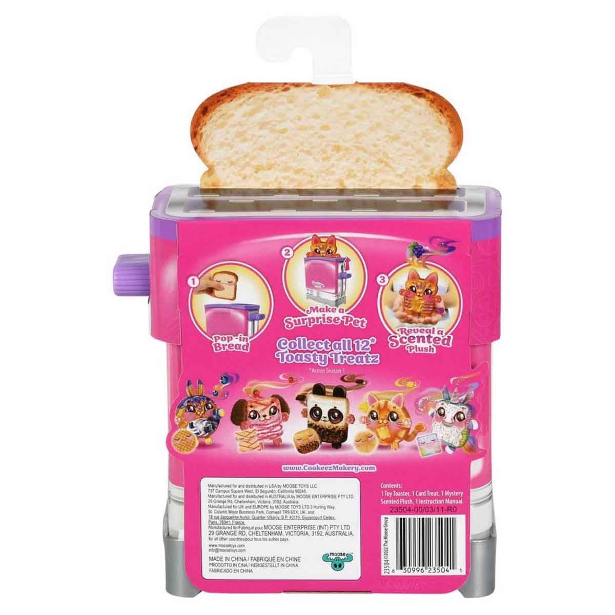 Cookeez Makery Toasty Treatz Toaster Assorted Kitchen Playset Unisex, 5-7 Years