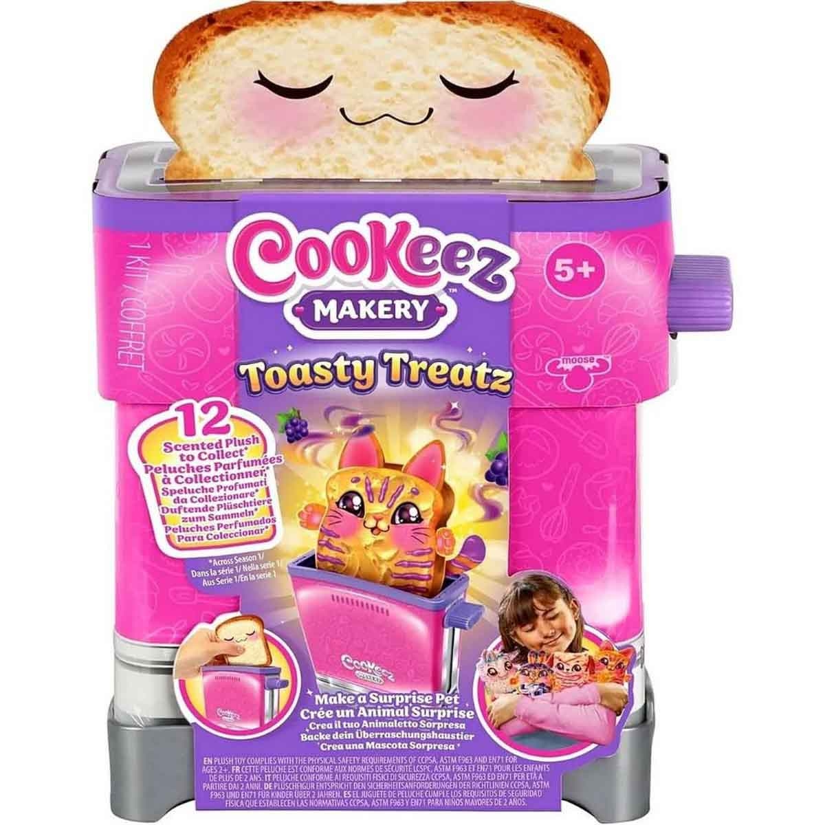 Cookeez Makery Toasty Treatz Toaster Assorted Kitchen Playset Unisex, 5-7 Years
