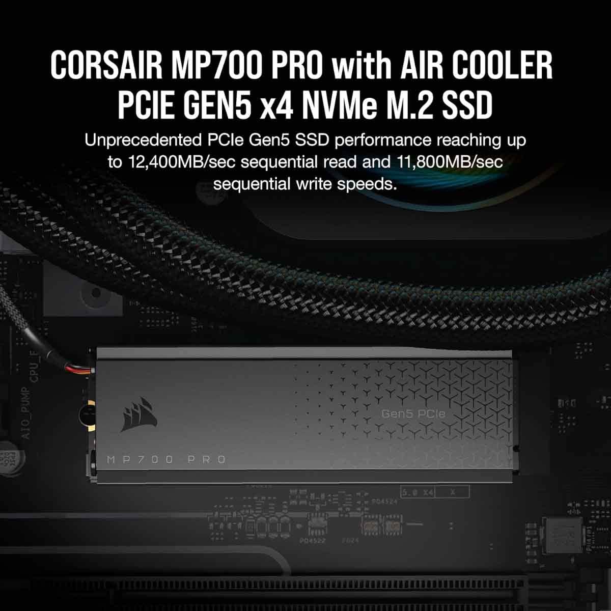 Corsair 1TB MP700 Air Cooler Gen5 M.2 SSD