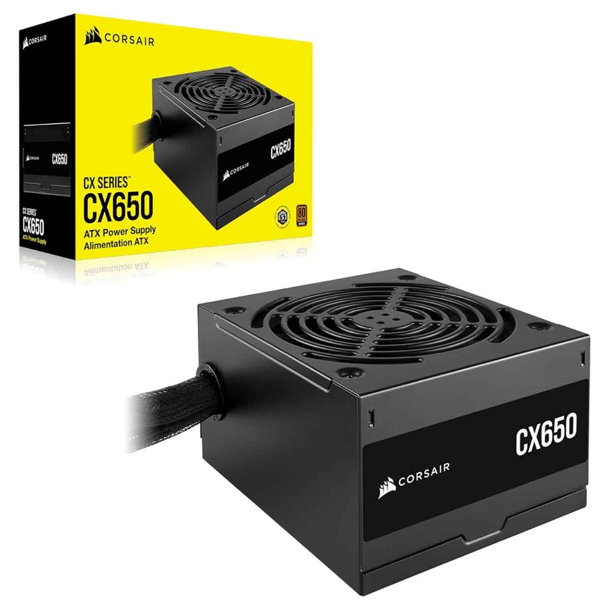 Corsair CX650 80 Plus Bronze Non-Modular Low-Noise ATX Power Supply Unit