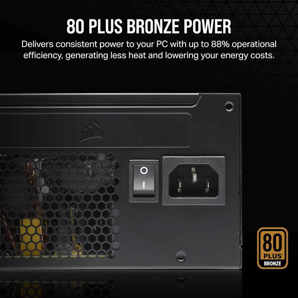 Corsair CX650 80 Plus Bronze Non-Modular Low-Noise ATX Power Supply Unit