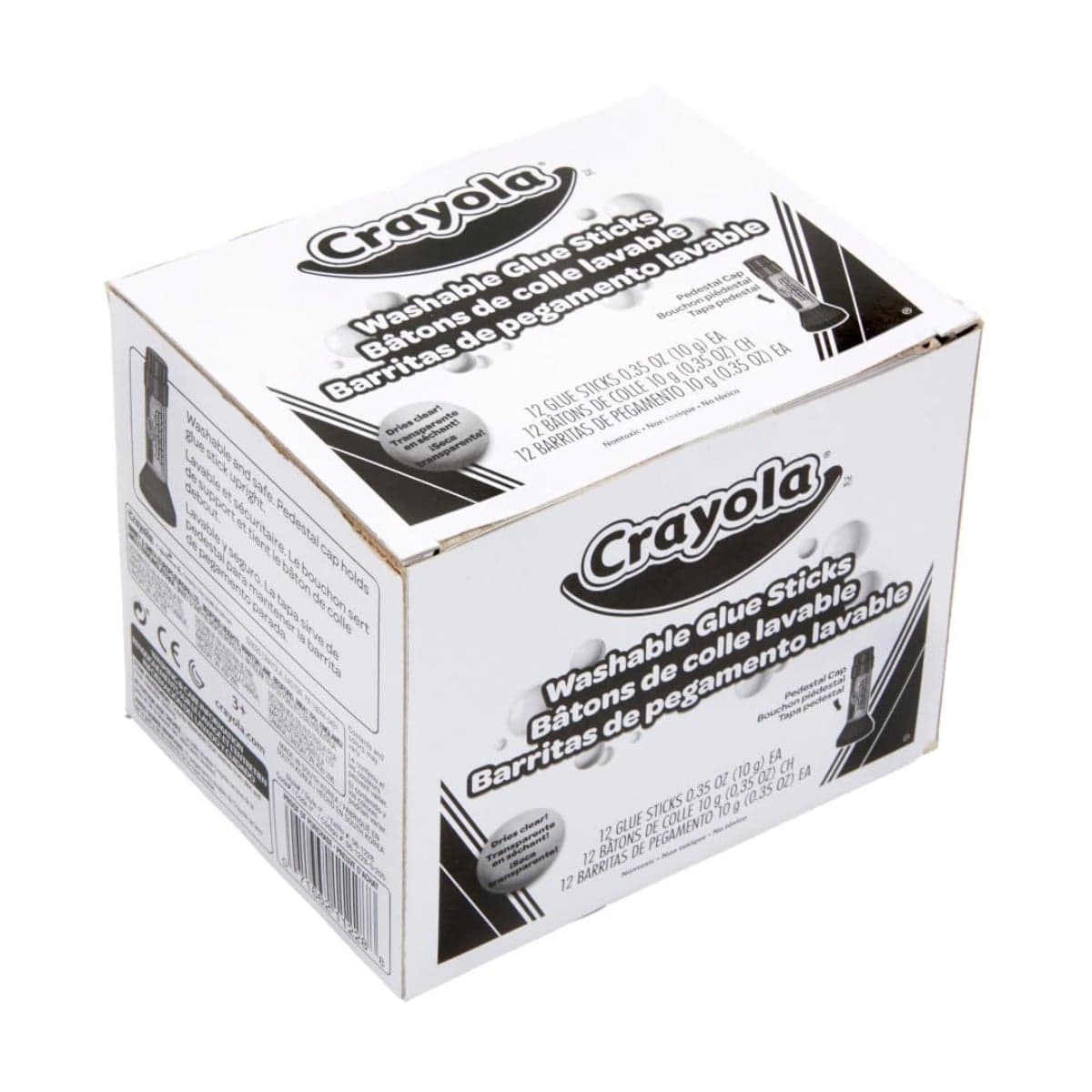 Crayola 0.35 oz. Washable Glue Sticks Unisex, 3-4 Years, Pack of 12