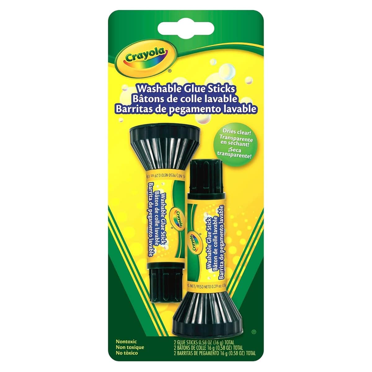 Crayola 0.58 oz. Washable Glue Sticks Unisex, 3-4 Years, Pack of 2