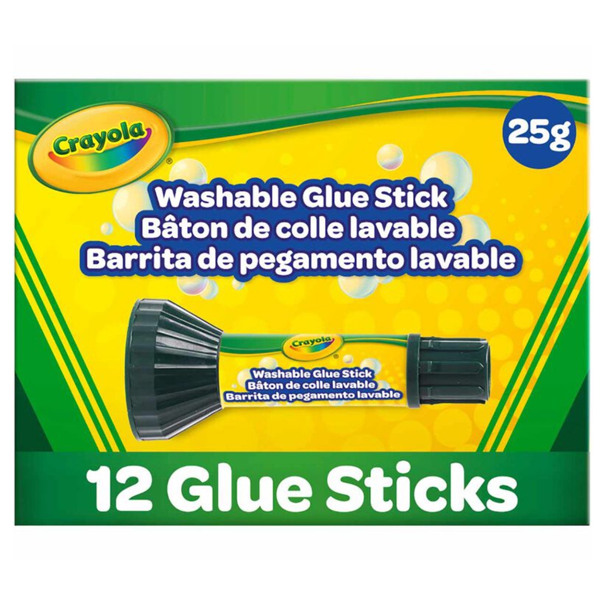 Crayola 0.88 oz. Washable Glue Sticks Unisex, 3-4 Years, Pack of 12