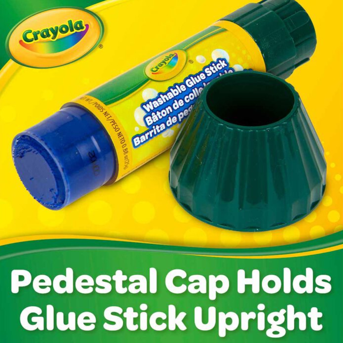 Crayola 0.88 oz. Washable Glue Sticks Unisex, 3-4 Years, Pack of 12