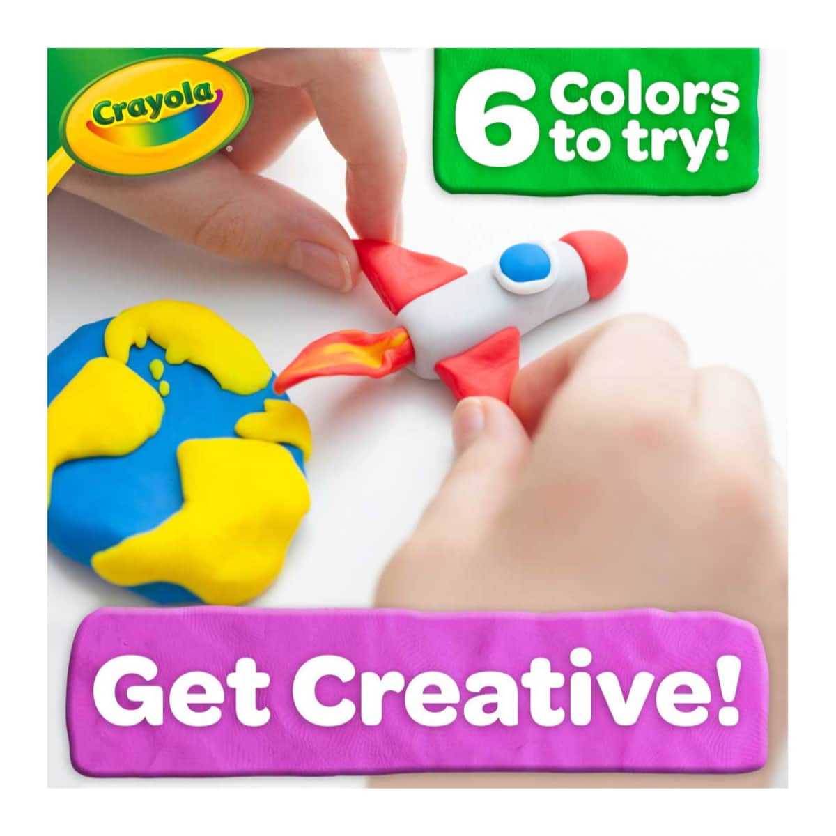 Crayola 1.36 kg Super Soft Assorted Dough Bucket Unisex, 3-4 Years, Pack of 6
