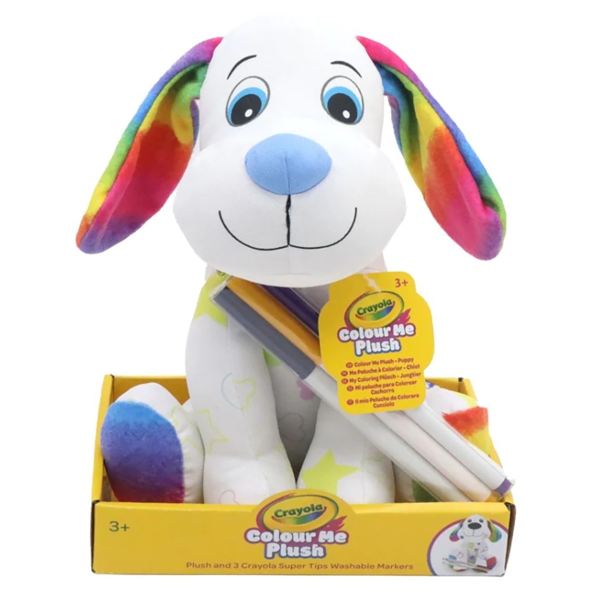 كريولا دمية قطط محشوة 10 إنش قابلة للرسم للجنسين، 3-4 سنوات