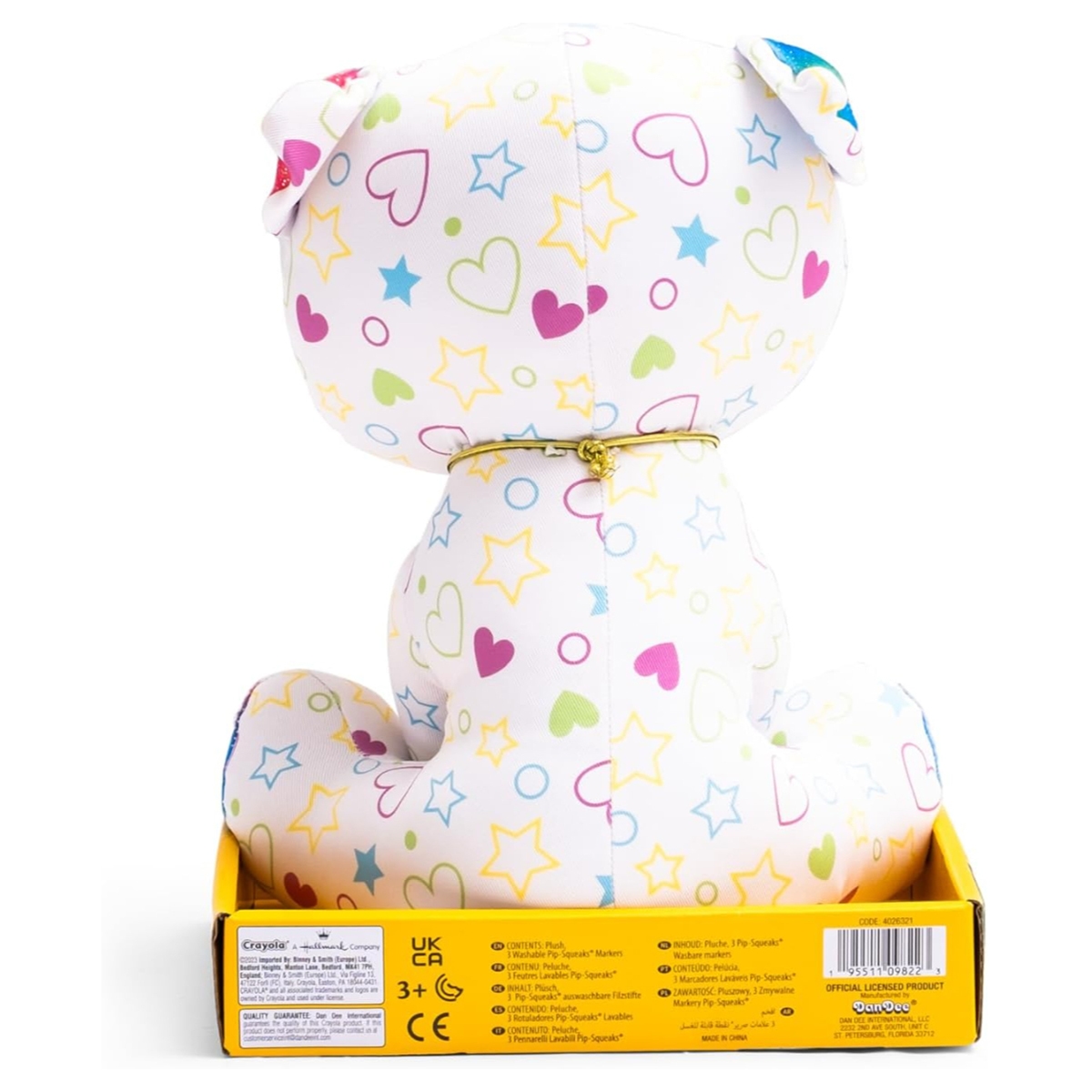 كريولا دمية قطط محشوة 10 إنش قابلة للرسم للجنسين، 3-4 سنوات