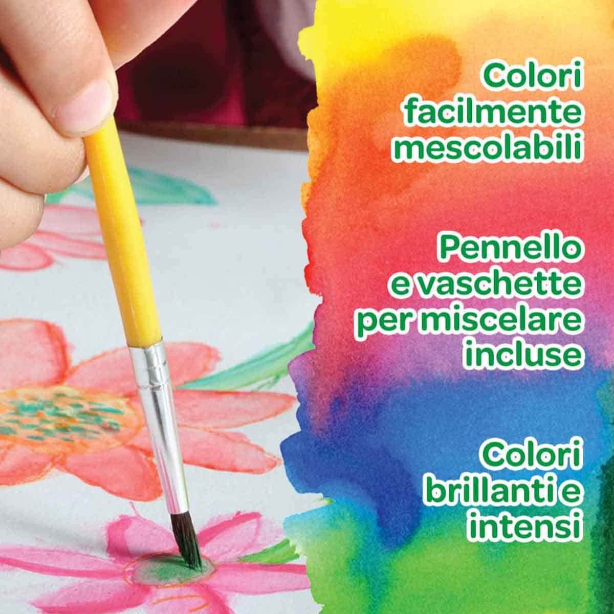 Crayola 12-Paint Watercolour Palette with Brush Unisex, 3-4 Years
