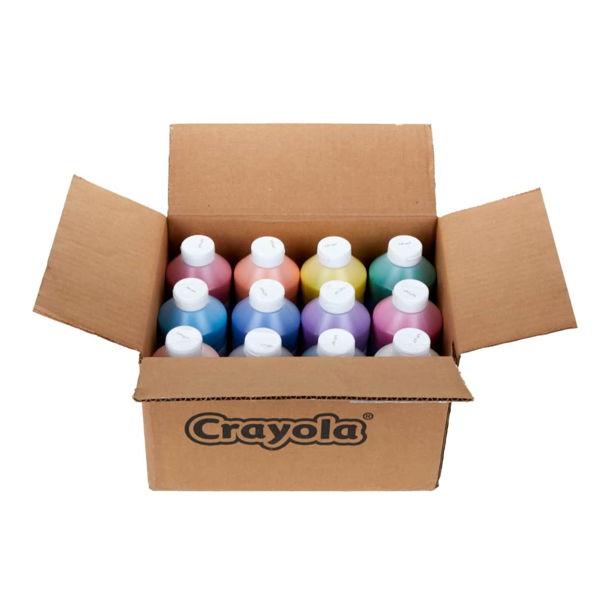 Crayola 16 oz. Non-Toxic Assorted Washable Paint Unisex, 3-4 Years, Pack of 12