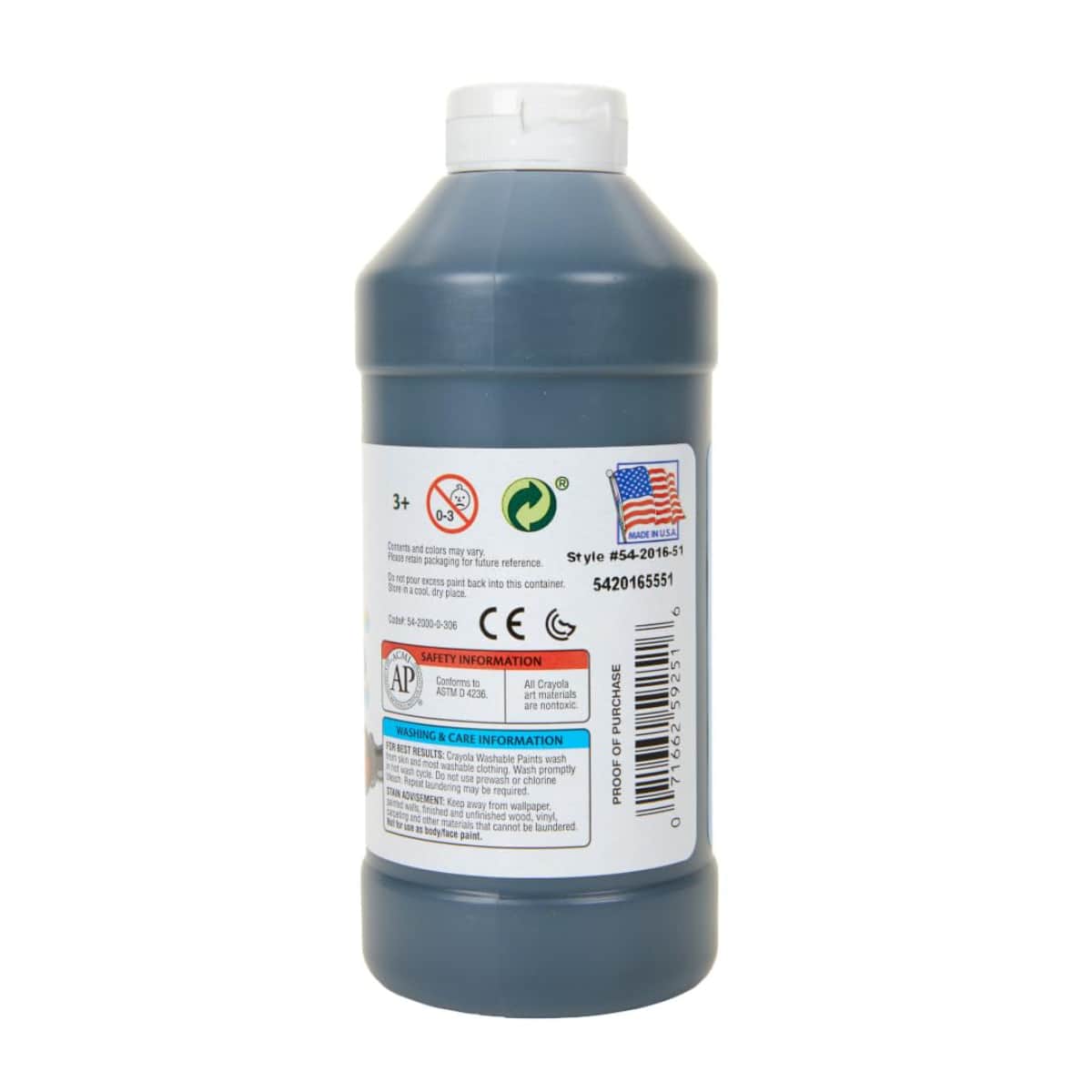 Crayola 16 oz. Non-Toxic Brown Washable Paint Unisex, 3-4 Years