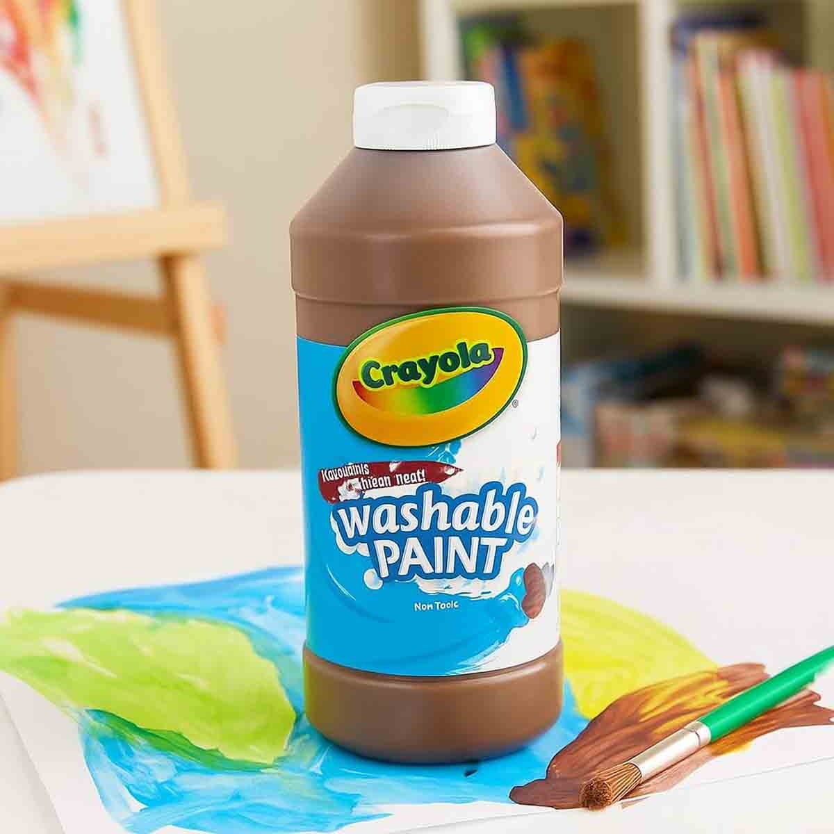 Crayola 16 oz. Non-Toxic Brown Washable Paint Unisex, 3-4 Years