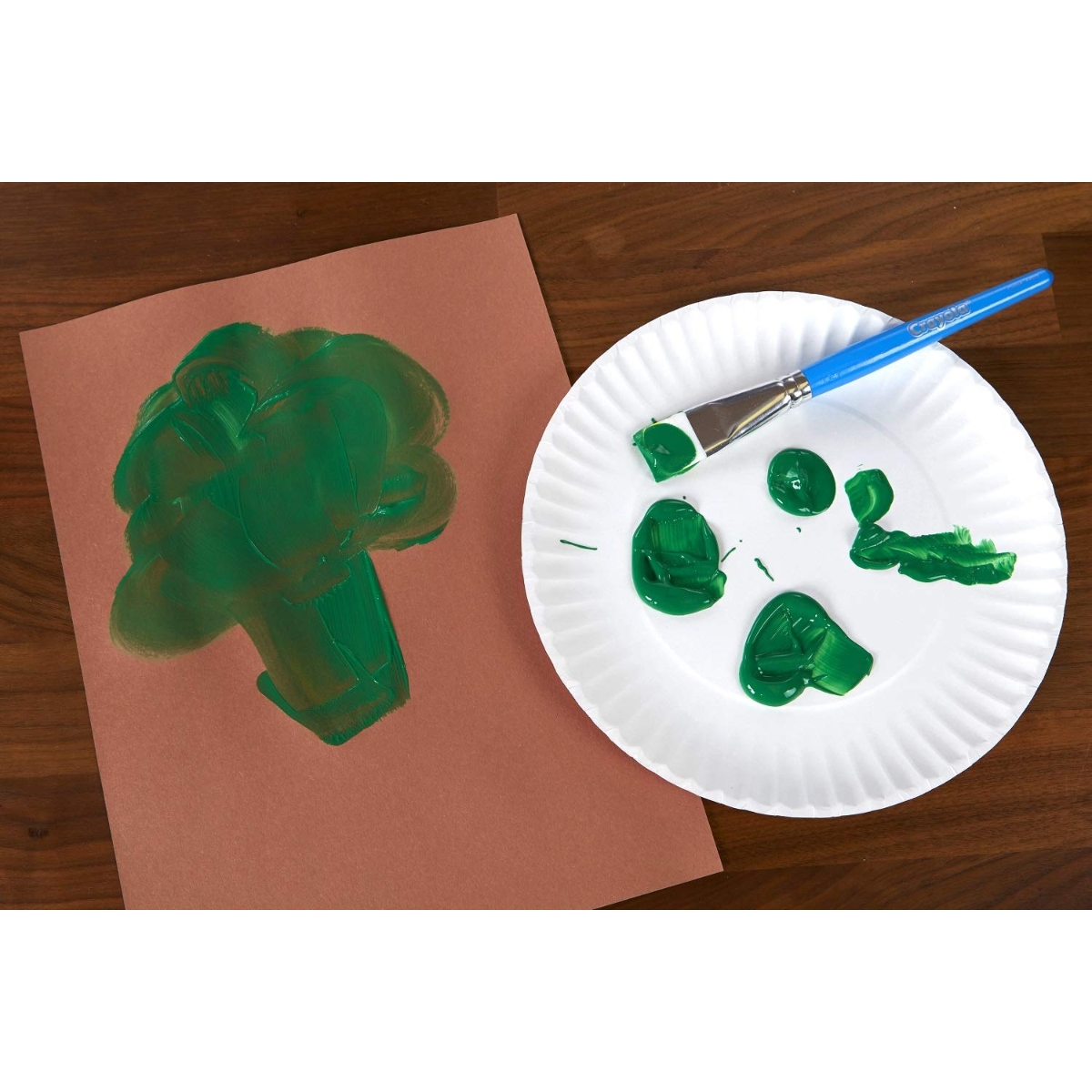 كرايولا طلاء قابل للغسل غير سام بلون بني بحجم 16 أونصة للجنسين، من عمر 3 إلى 4 سنوات