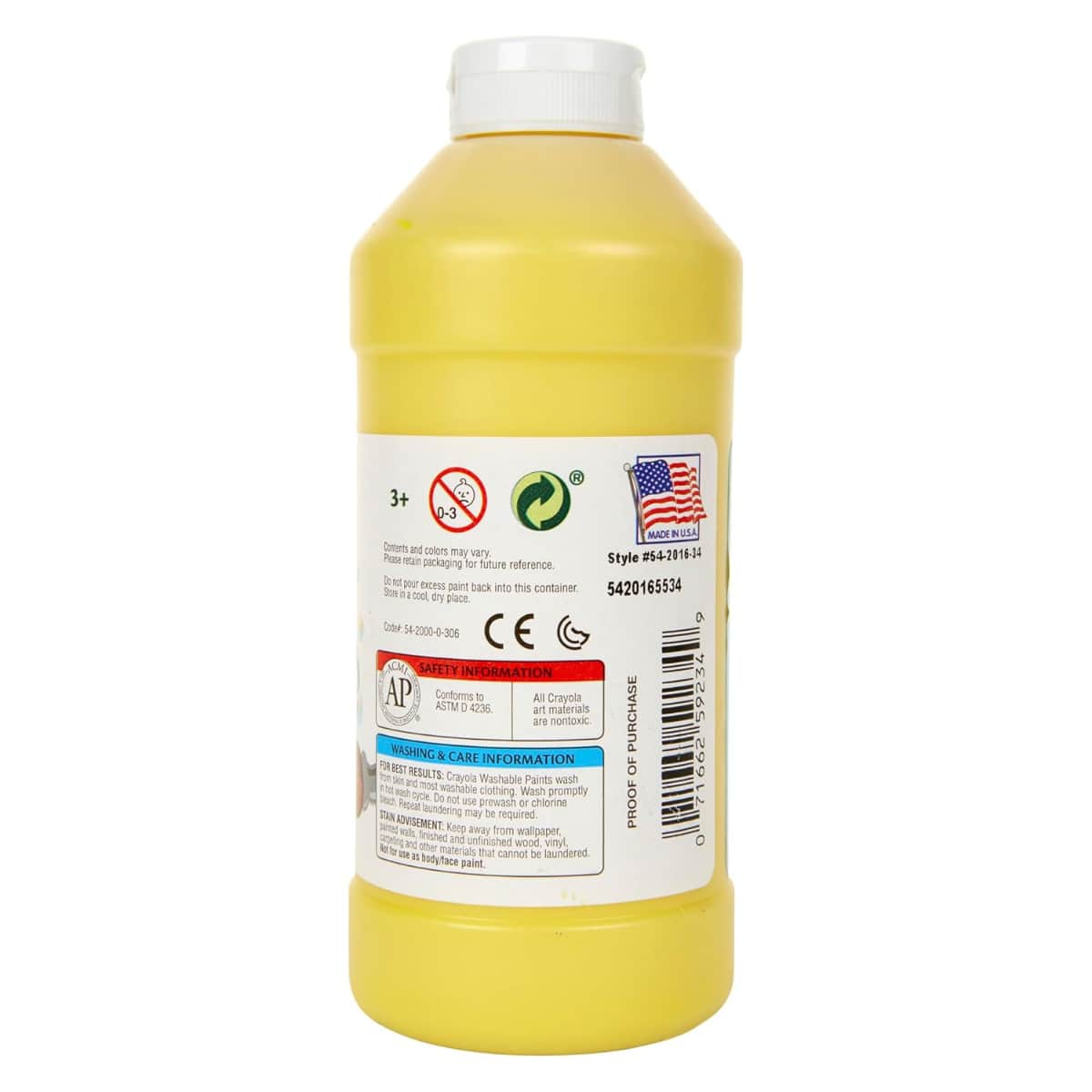 Crayola 16 oz. Non-Toxic Brown Washable Paint Unisex, 3-4 Years