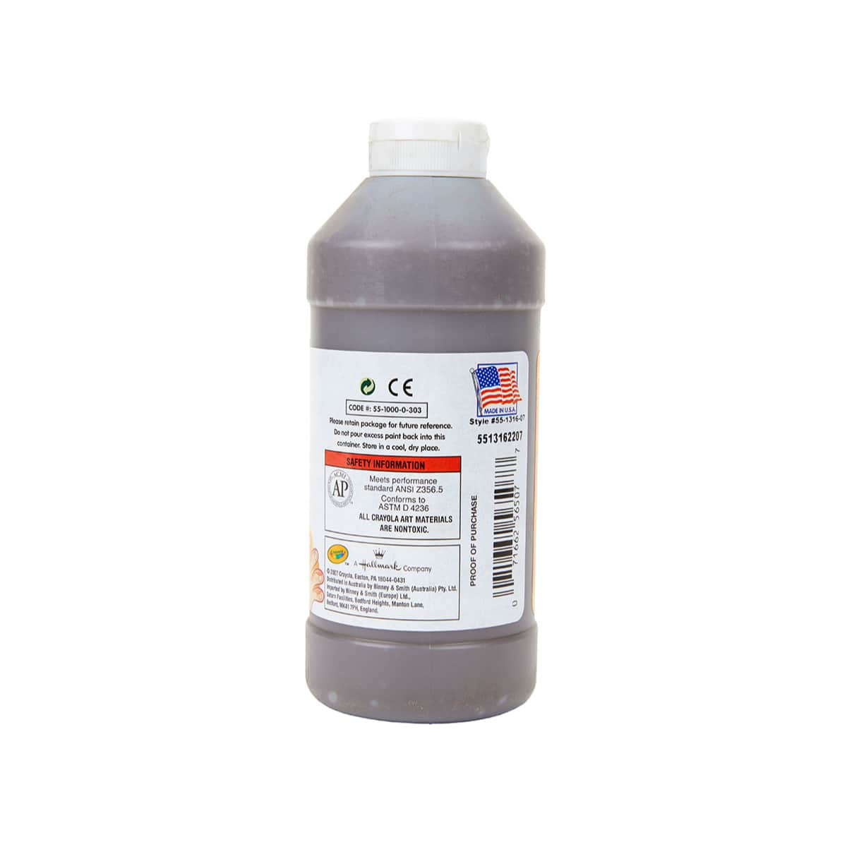 Crayola 16 oz. Washable Brown Finger Paint Unisex, 3-4 Years