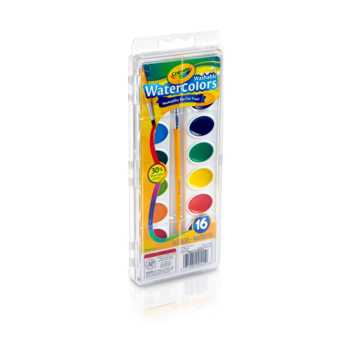 Crayola 16-Shades Washable Watercolours Unisex, 3-4 Years