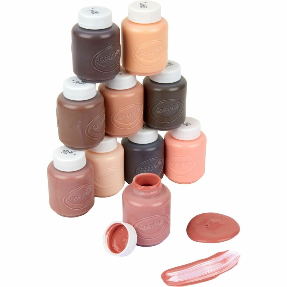 كرايولا مجموعة ألوان طلاء قابل للغسل 2 أوقية ألوان العالم – 10 زجاجات، للجنسين، 3-4 سنوات