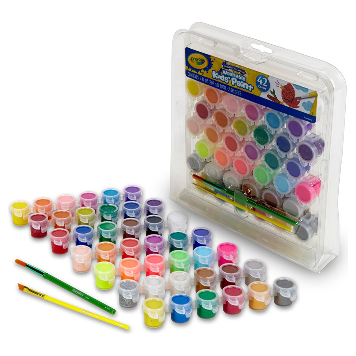 كرايولا ألوان قابلة للغسل للأطفال بـ42 درجة للجنسين، 3-4 سنوات