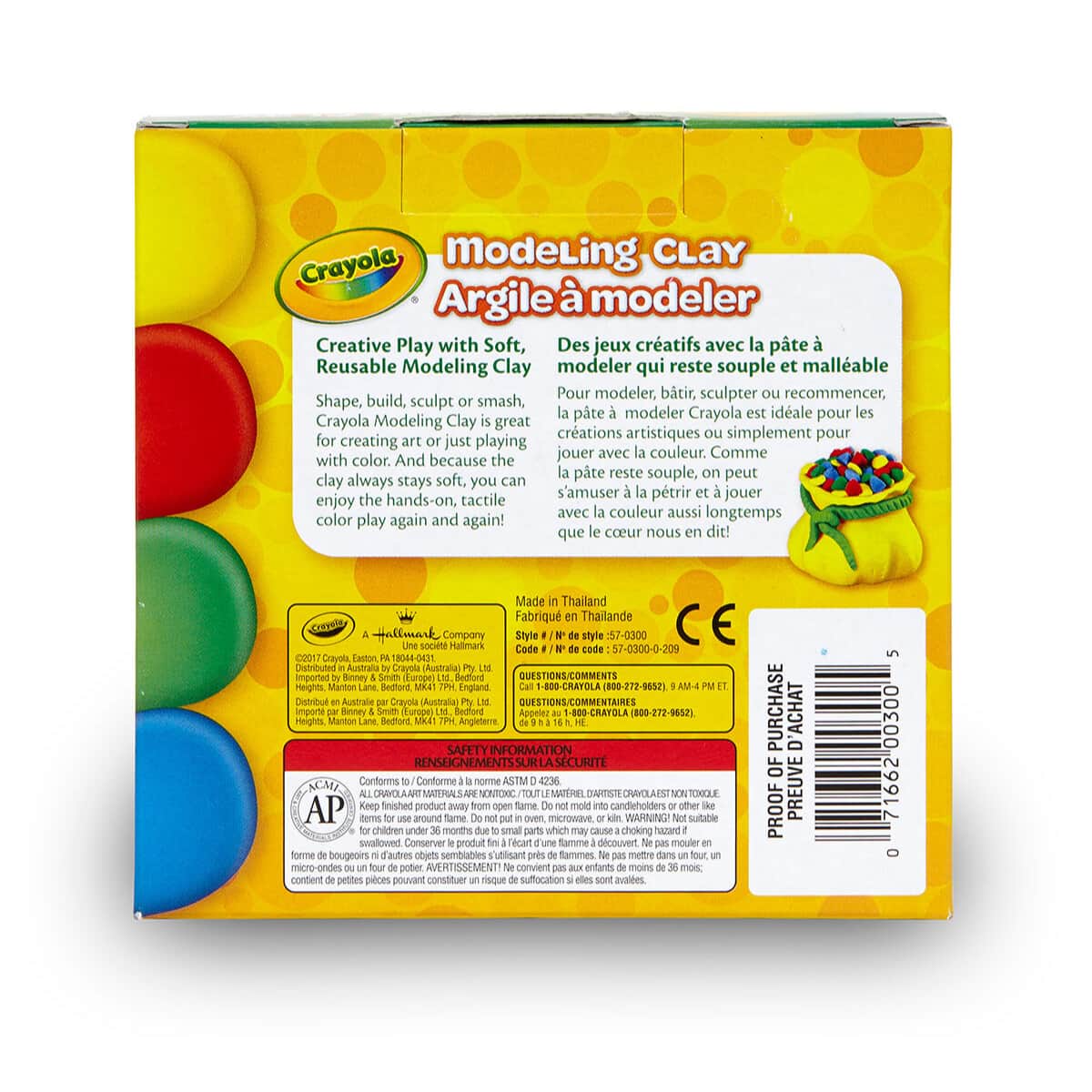 Crayola 4 oz. Stays Soft Primary Colours Modeling Clay Unisex, 5-7 Years, Pack of 4