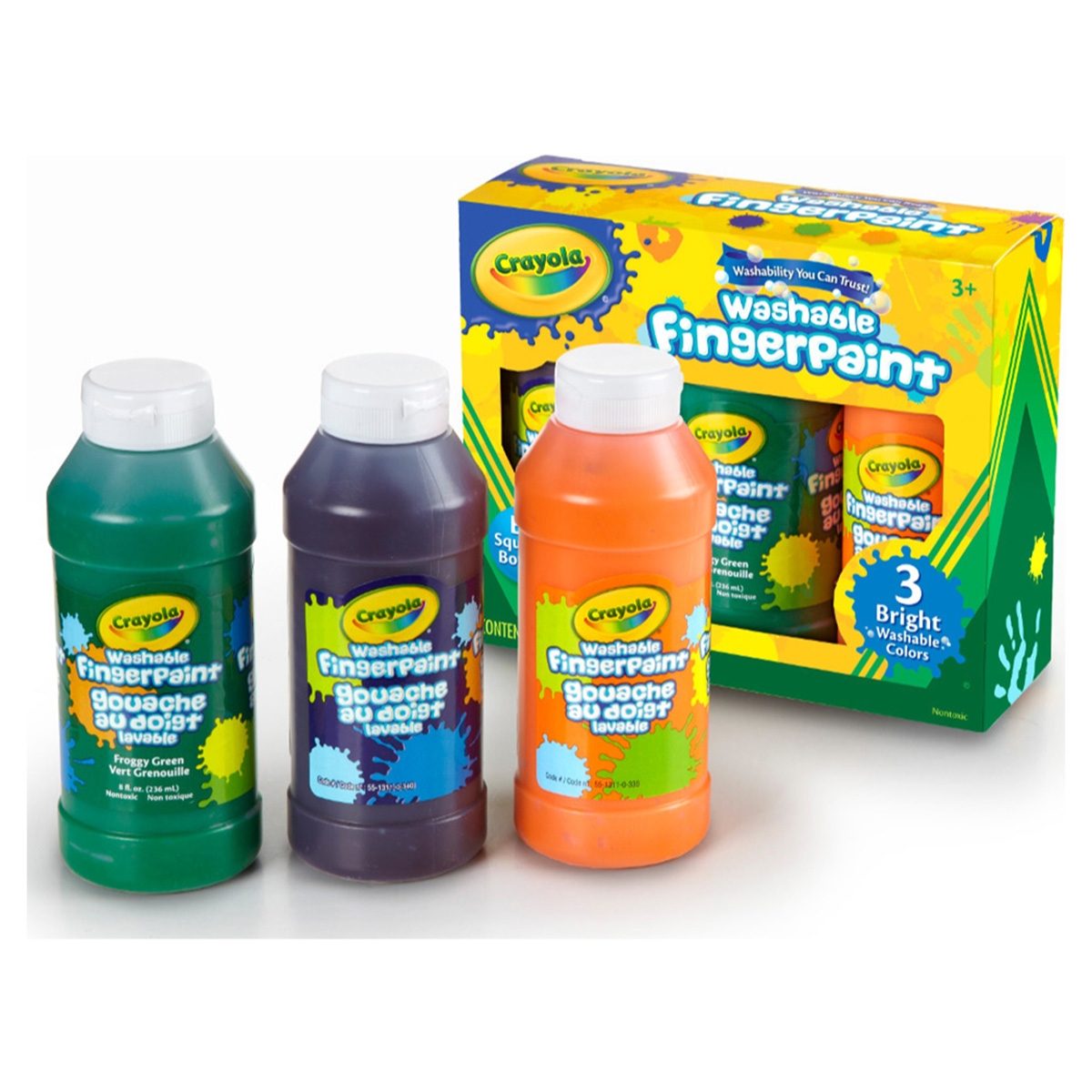 Crayola 8 oz. Washable Finger Paint Unisex, 3-4 Years, Pack of 3