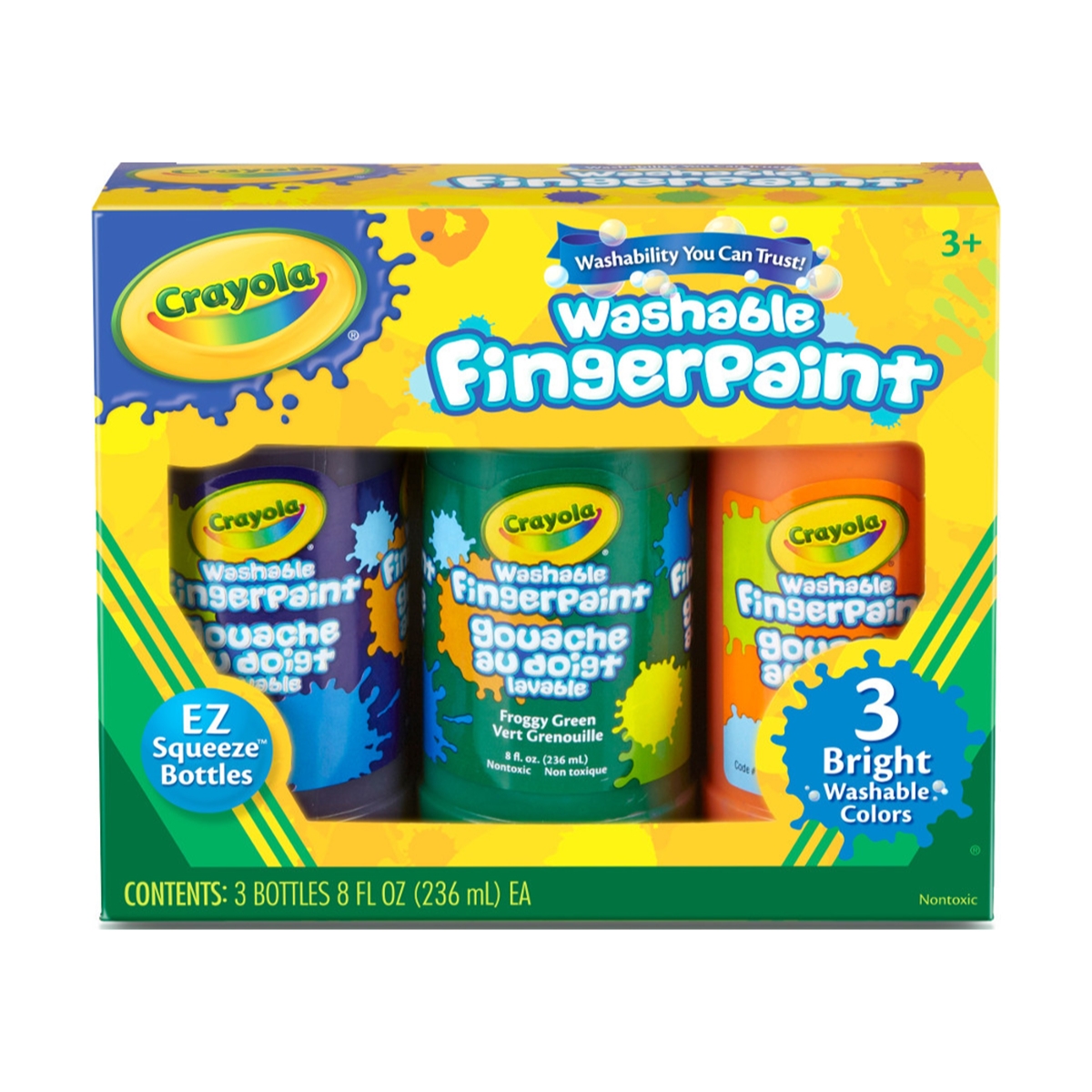Crayola 8 oz. Washable Finger Paint Unisex, 3-4 Years, Pack of 3