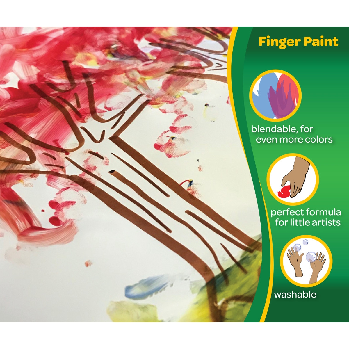 Crayola 8 oz. Washable Finger Paint Unisex, 3-4 Years, Pack of 3