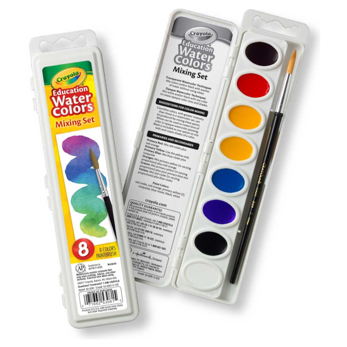 Crayola 8-Shades Education Watercolours Mixing Set Unisex, 5-7 Years