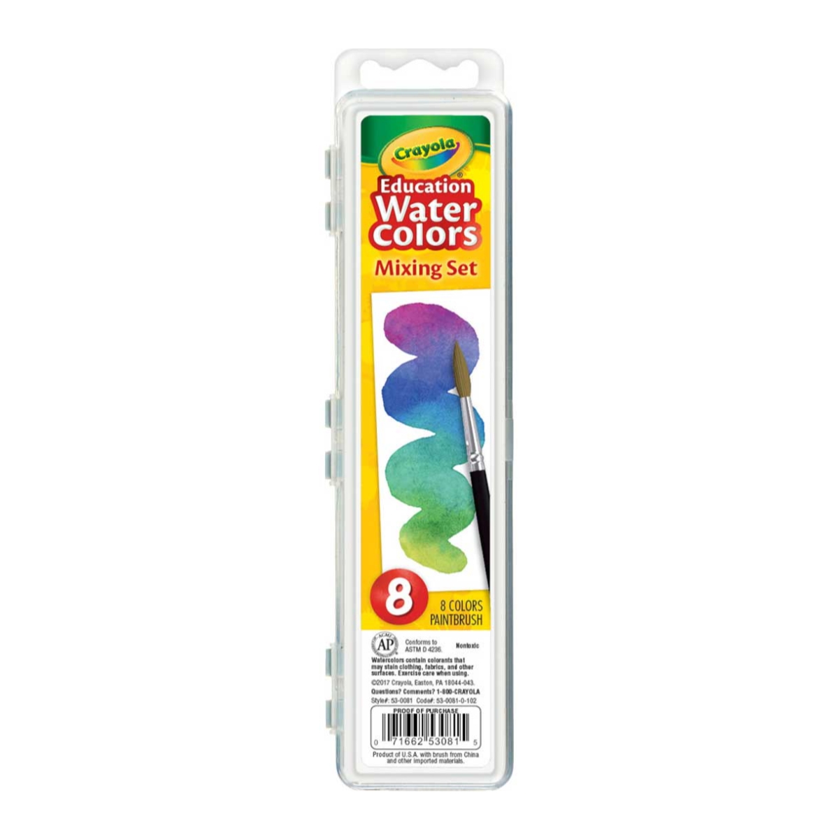 Crayola 8-Shades Education Watercolours Mixing Set Unisex, 5-7 Years