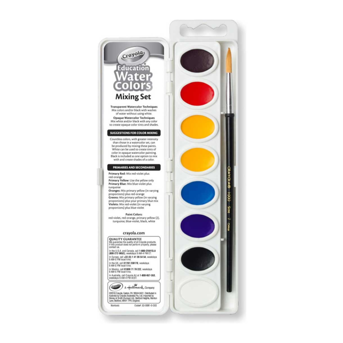 Crayola 8-Shades Education Watercolours Mixing Set Unisex, 5-7 Years