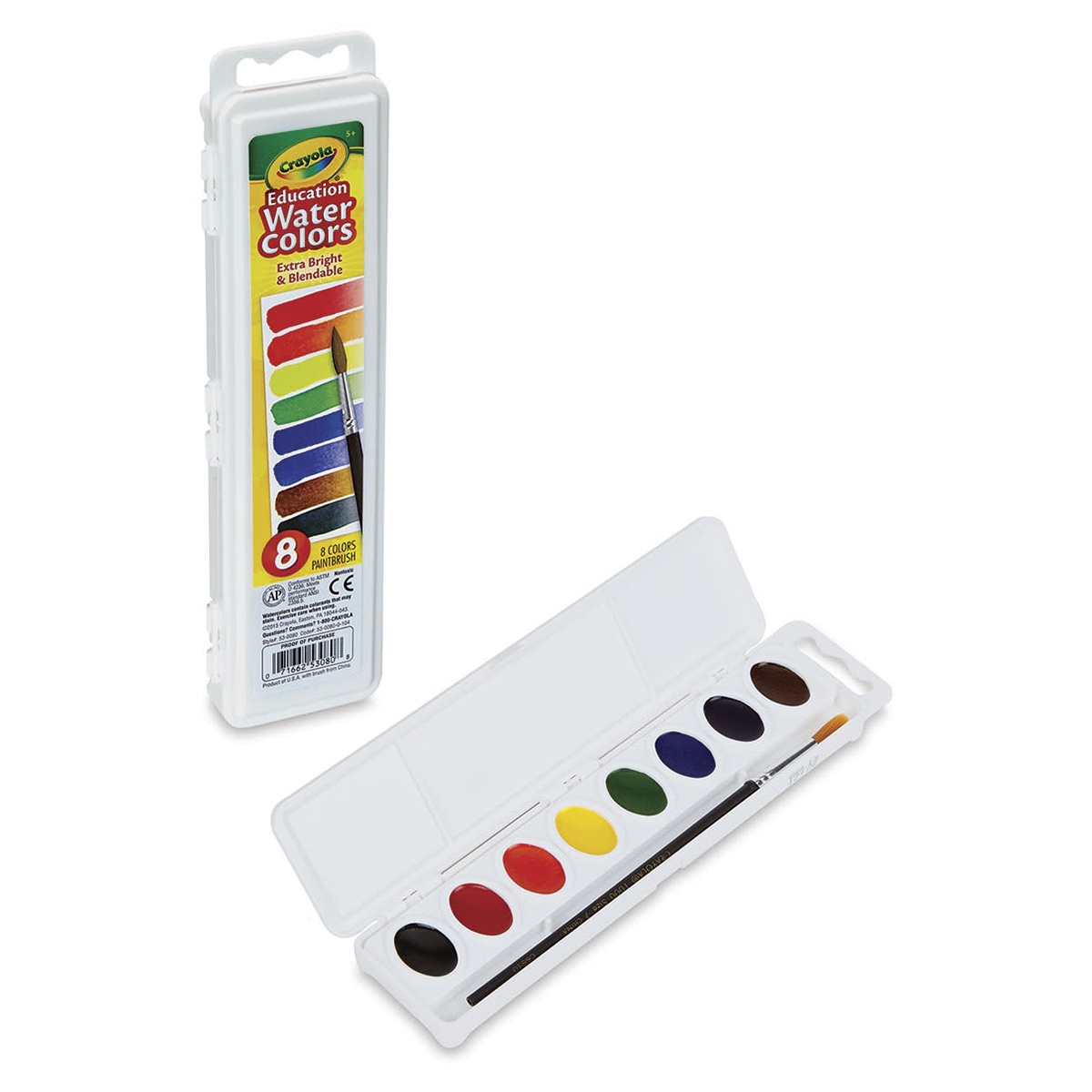 Crayola 8-Shades Extra Bright & Blendable Watercolours Unisex, 5-7 Years