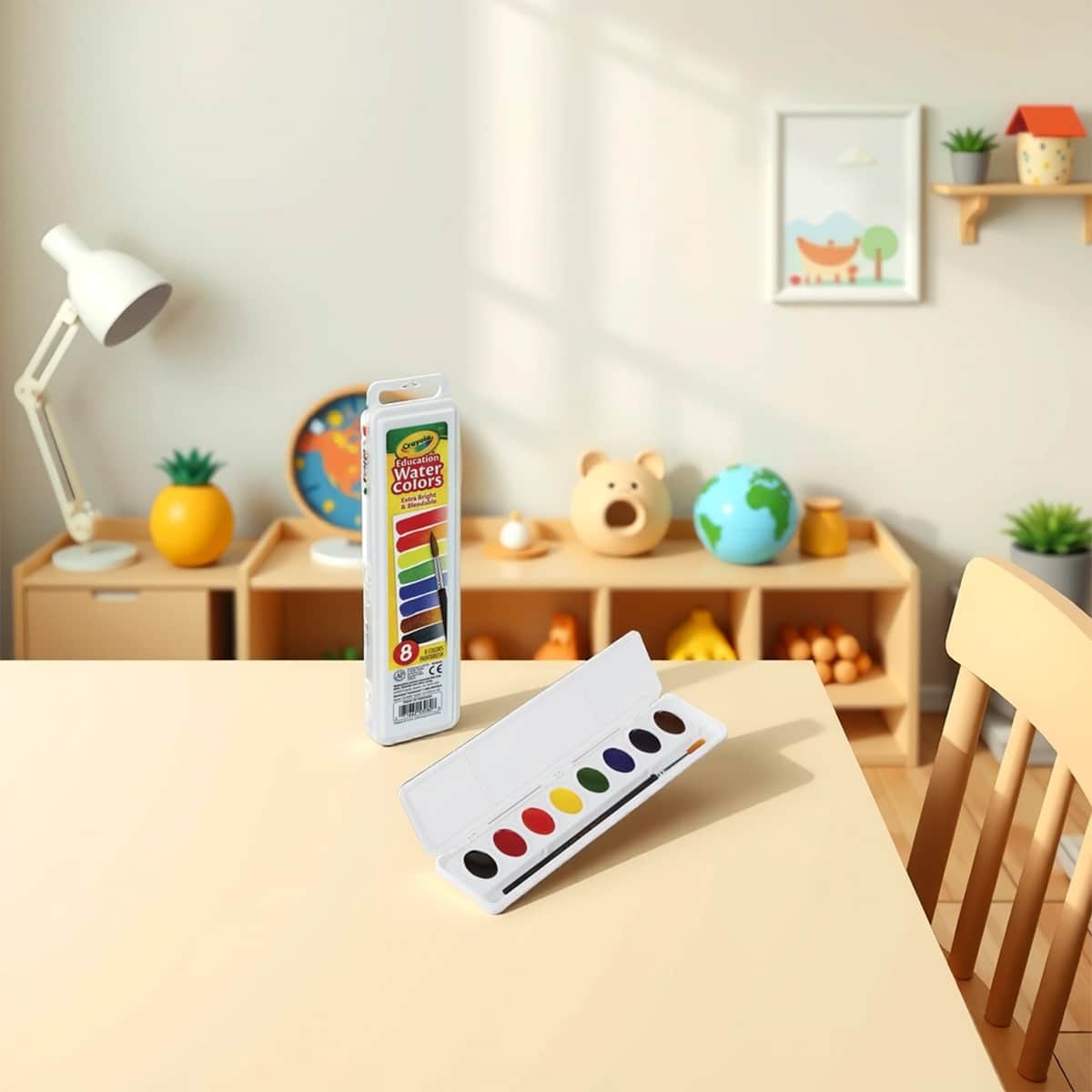 Crayola 8-Shades Extra Bright & Blendable Watercolours Unisex, 5-7 Years
