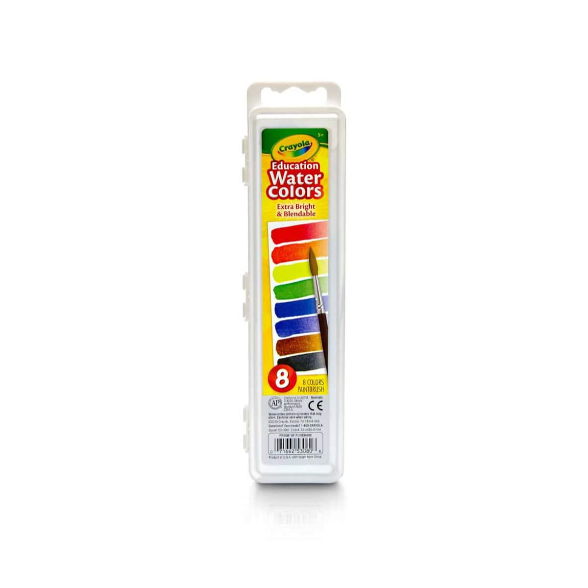 Crayola 8-Shades Extra Bright & Blendable Watercolours Unisex, 5-7 Years