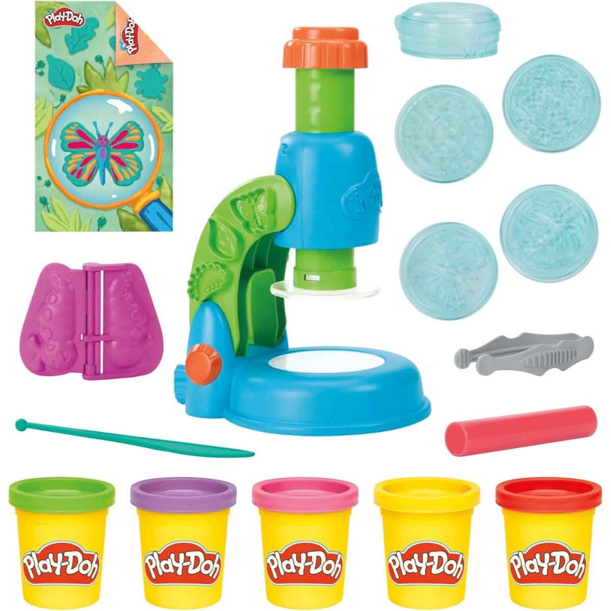 Crayola Air Dry Clay & Scribble Scrubbie Boutique with Miraculous Macarons, Ily 3D Sticker Maker & Play-Doh Microscope Bundle Pack Unisex, 5-7 Years