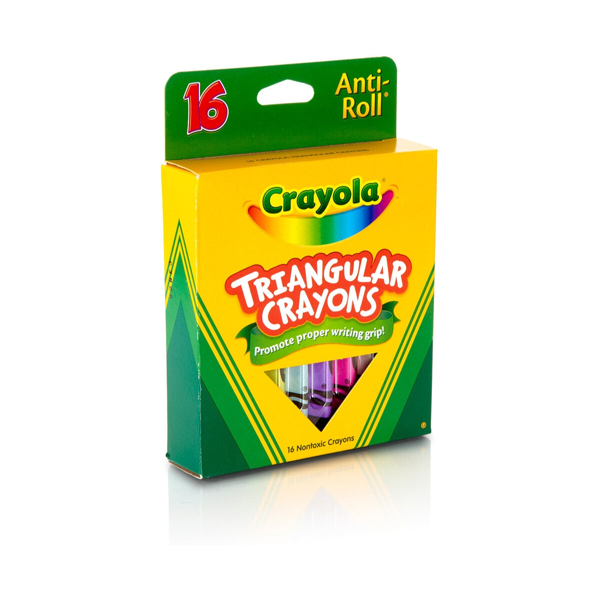 Crayola Anti-Roll Triangular Crayons Unisex, 3-4 Years, Pack of 16