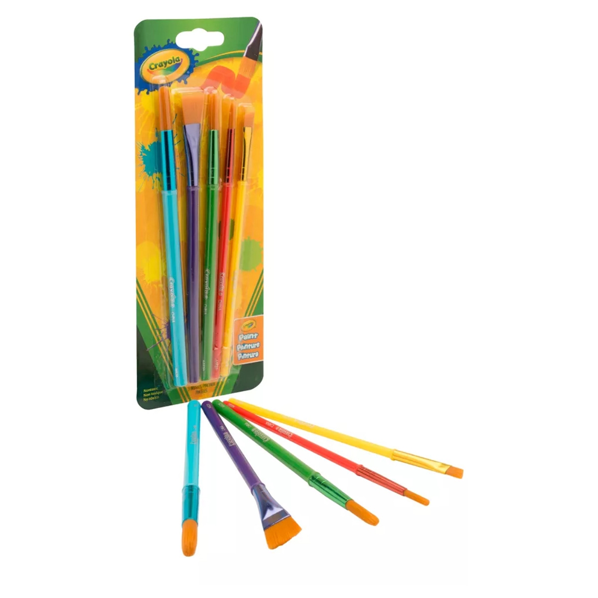 Crayola Art and Craft Brush Set Unisex, 3-4 Years, Pack of 5