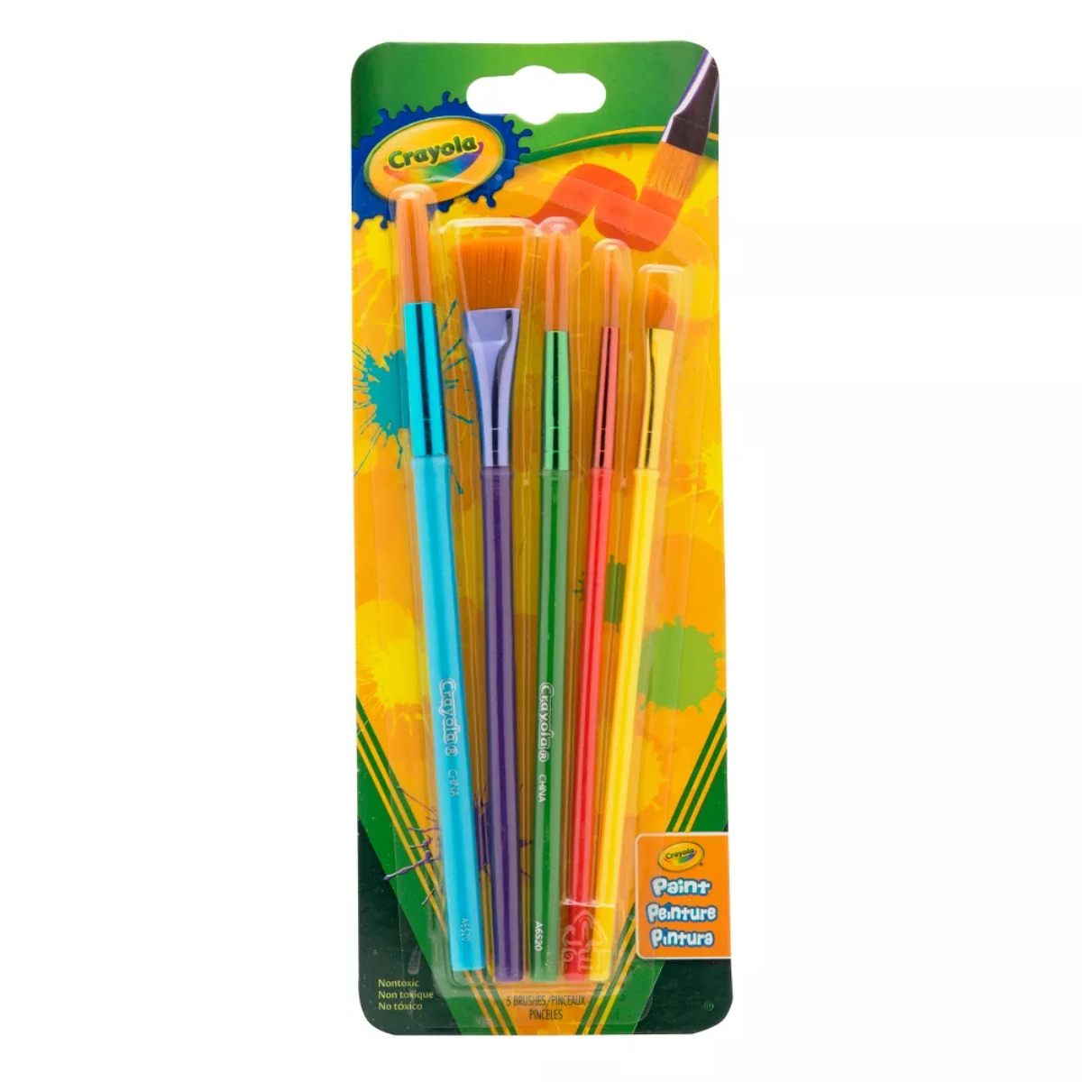 Crayola Art and Craft Brush Set Unisex, 3-4 Years, Pack of 5