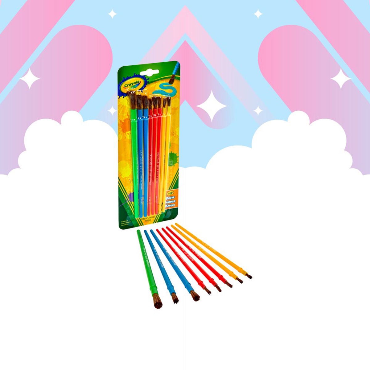 Crayola Art & Craft Paint Brush Set Unisex, 3-4 Years, Pack of 8