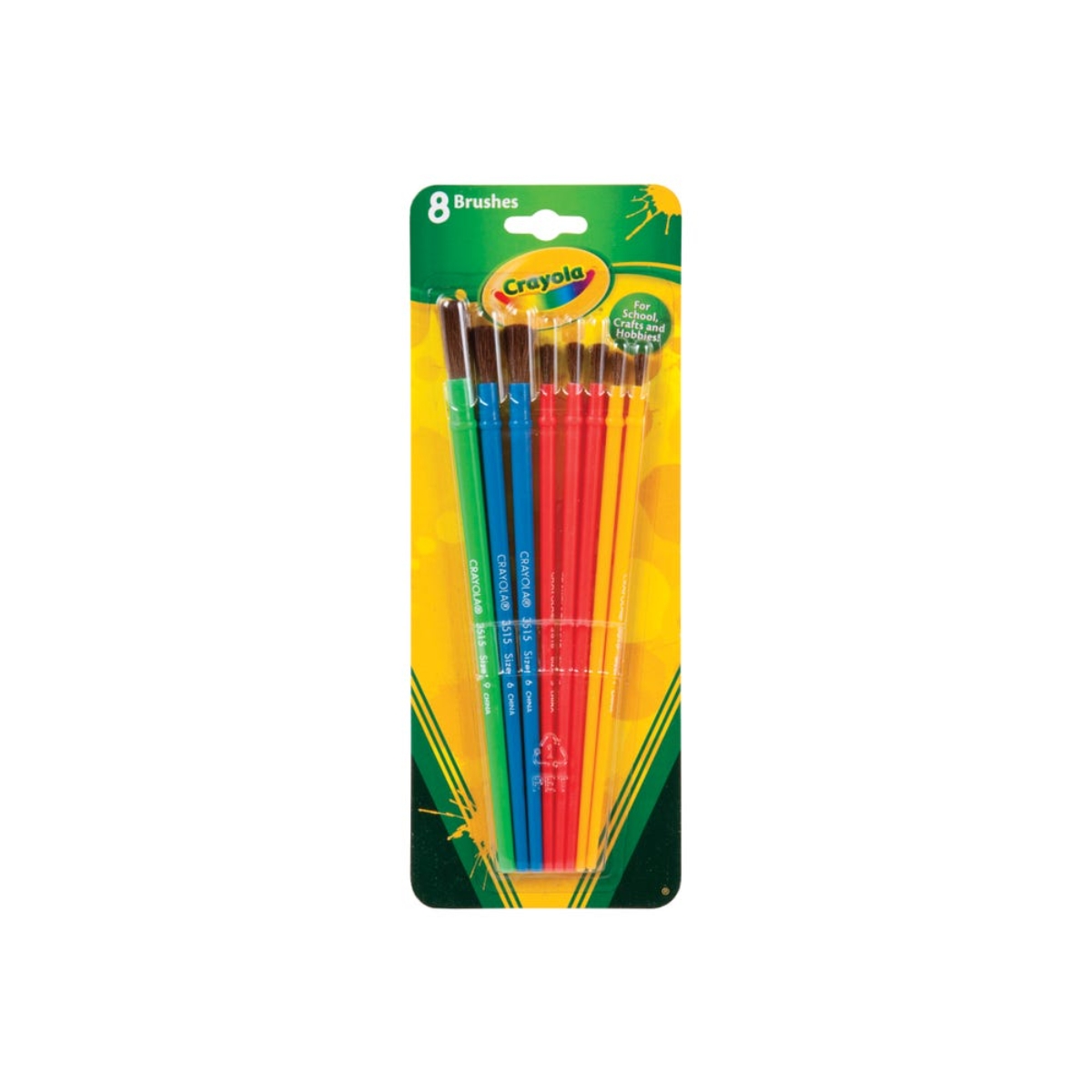 Crayola Art & Craft Paint Brush Set Unisex, 3-4 Years, Pack of 8