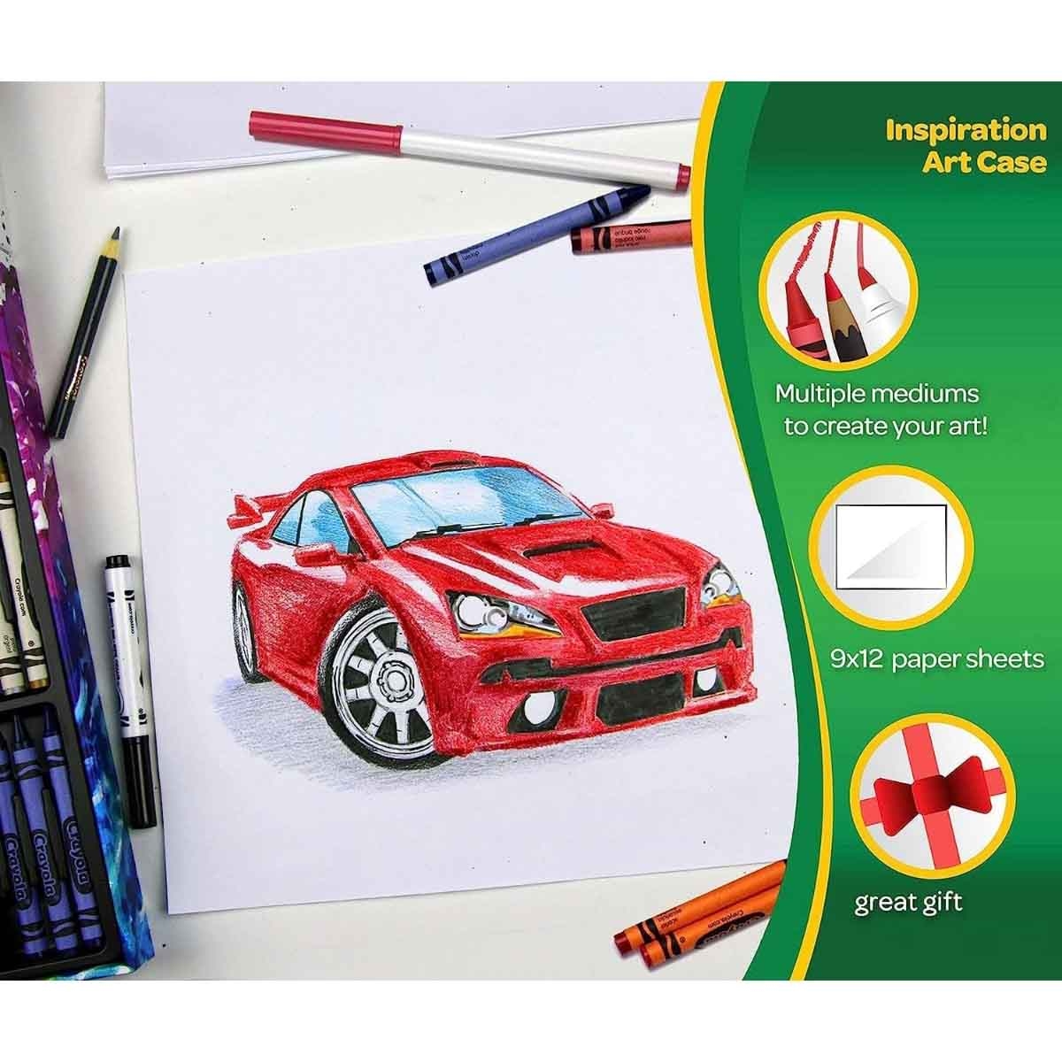 Crayola Art Case & Metallic Crayons with Activity Kit & Assorted Coloring Book Bundle Pack Unisex, 3-4 Years