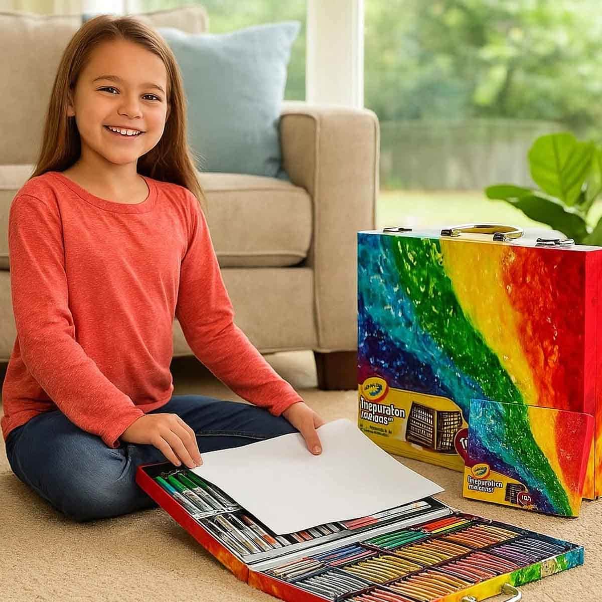 Crayola Art Case & Metallic Crayons with Activity Kit & Assorted Coloring Book Bundle Pack Unisex, 3-4 Years