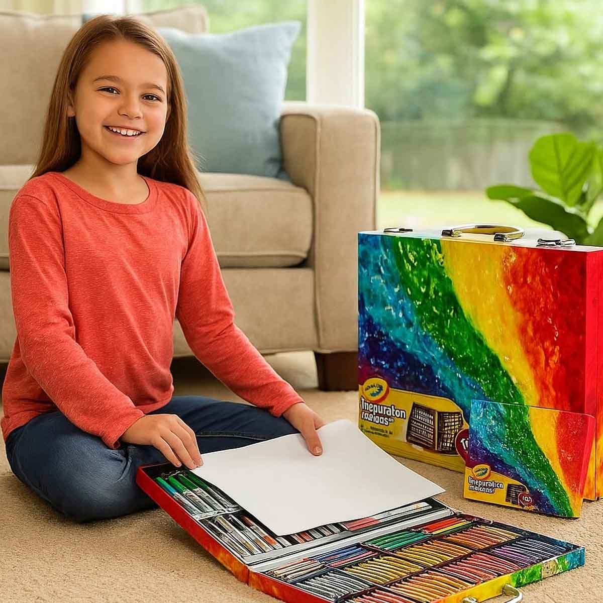 Crayola Art Case & Metallic Crayons with Activity Kit & Assorted Coloring Book Bundle Pack Unisex, 3-4 Years