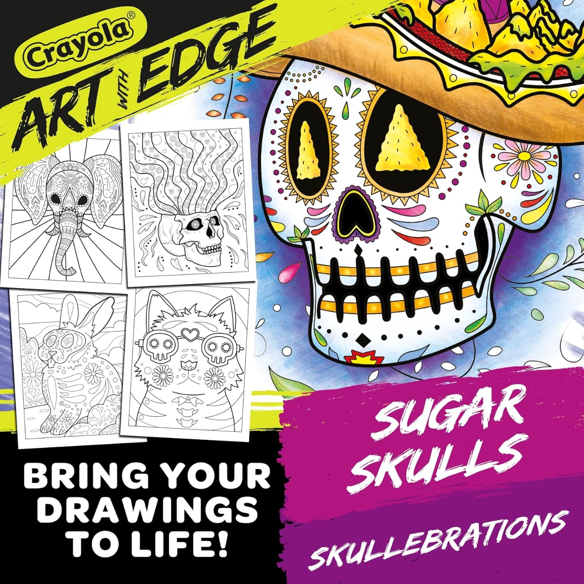 كرايولا دفتر تلوين آرت ويذ إدج شوجر سكالز للجنسين
